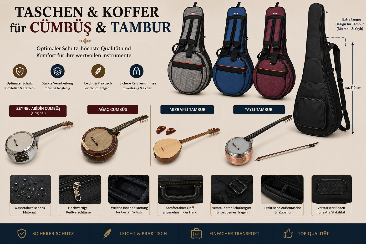 Taschen & Koffer für Cümbüş & Tambur category icon/image